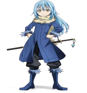 😏 Rimuru Tempest That Time I Got Reincarnated as a Slime Anime, Manga, Isekai, Fantasía, Rimuru Tempest, Slime, Espada whatsapp sticker