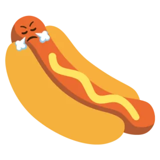 😤 Cachorro-quente, Comida, Desenho animado, Emoji, Irritado telegram sticker