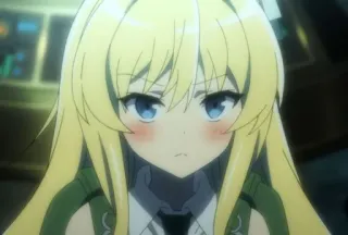 😳 Anime, Blonde Haare, Mädchen, Charakter, Süß whatsapp sticker