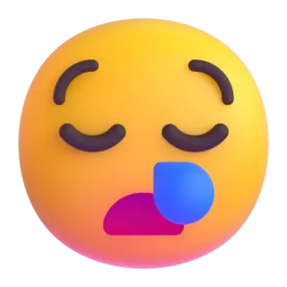 😢 อิโมจิ, ง่วง, เหนื่อย, หลับ telegram sticker
