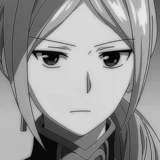 ⚔️ Anime, Manga, Portrait, Personnage, Fille, Inexpressif whatsapp sticker