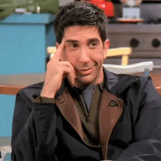 😈 Ross Geller Friends série tv, friends, ross geller, penser, confus telegram sticker