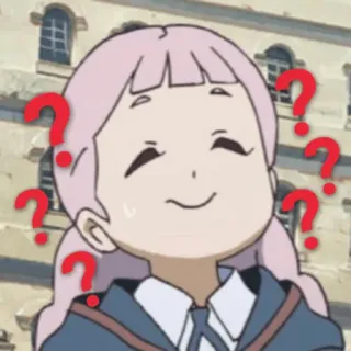 ❓ anime, punti interrogativi, cartoni animati, personaggio telegram sticker