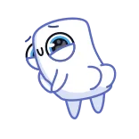 🍑 schattig, verdrietig, cartoon, personage, kawaii, emotioneel telegram sticker