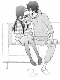 😘 Anime, Coppia, Bacio, Amore, Romance, Manga, Divano telegram sticker