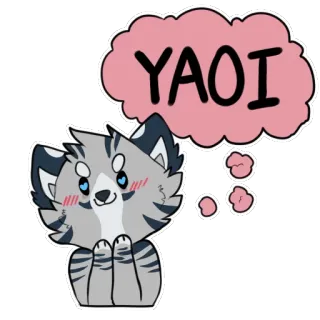 😍 YAOI anime, manga, otaku, bl, boys love, kawaii, cute, fanart whatsapp sticker