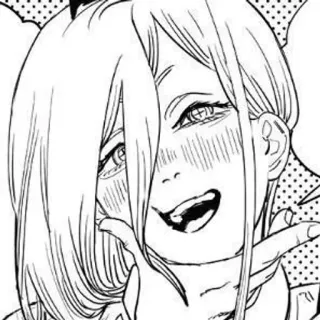 🌟 Power Chainsaw Man อนิเมะ, มังงะ, เชนซอร์แมน, พาวเวอร์, การ์ตูน, ภาพประกอบ, ตัวละคร whatsapp sticker