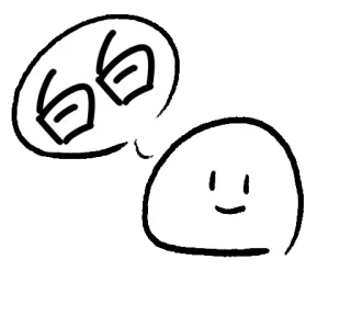 ⬜️ 白白 Blob, Fofo, Simples, Kawaii telegram sticker
