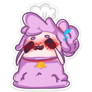 😭 mignon, kawaii, chef, doux, cuisine, dessin animé, cloche telegram sticker