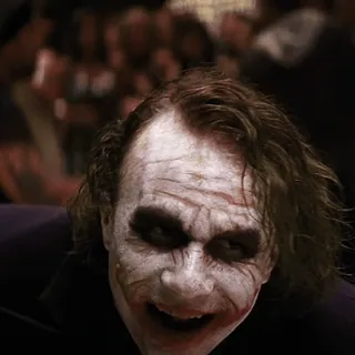 😆 Joker The Dark Knight Coringa, vilão, DC Comics, Heath Ledger, O Cavaleiro das Trevas, palhaço whatsapp sticker