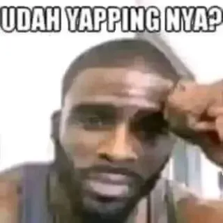 😒 Axel Webber UDAH YAPPING NYA? yapping, meme, reaction, axel webber, funny, indonesian, stare, bored telegram sticker