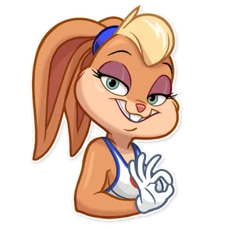 👌 Lola Bunny Space Jam Dibujos animados, Conejo, Deportes, Animación, Baloncesto telegram sticker