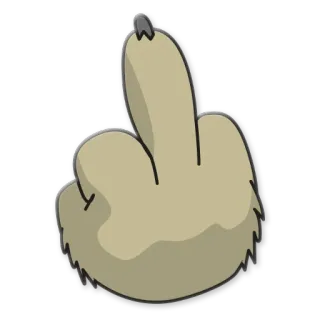 👆 Stinkefinger, beleidigende Geste, unhöflich, Cartoon-Hand, Handgeste telegram sticker
