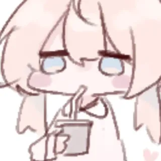🤍 การ์ตูน, อนิเมะ, น่ารัก, เครื่องดื่ม, คาวาอิ, ตัวละคร telegram sticker