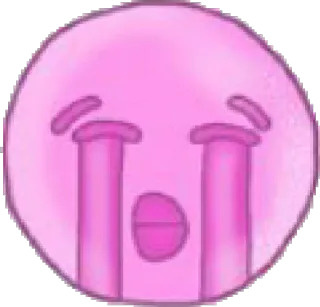 😭 chorando, emoji, triste, rosa whatsapp sticker