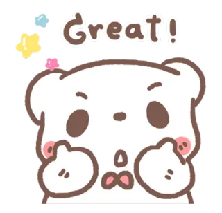 👍 Great! mignon, ours, dessin animé, animé, doigt d'honneur, geste obscène telegram sticker