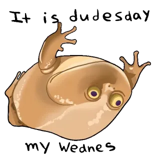 🙃 frog, cartoon, animal, toad, amphibian, funny telegram sticker