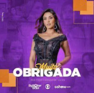 🌱 Big Brother Brasil Muito OBRIGADA POR TODO CARINHO DE VOCÊS femme, gratitude, merci, célébrité, brésil, émission tv whatsapp sticker