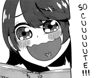 😳 SO CUUUUUTE!!! かわいい, アニメガール, 漫画, 可愛い, 表情, 幸せ whatsapp sticker