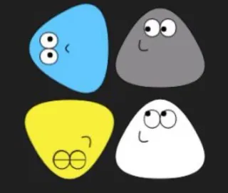 🌟 Pou Pou, Spel, Virtueel huisdier, Leuk, Personage whatsapp sticker
