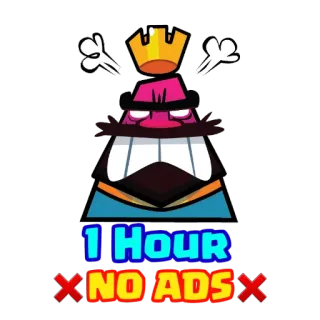 ❌ 1 HOUR NO ADS Videojuego, Dibujos animados, Rey, Corona, Sin anuncios whatsapp sticker