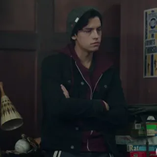 🖤 Jughead Jones Riverdale Jughead Jones, Riverdale, Drama adolescente, Cole Sprouse, Série TV, Personagem telegram sticker