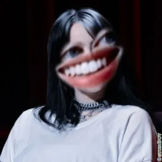 😂 Billie Eilish penyanyi, bintang pop, selebriti, muka lucu, meme, musik telegram sticker