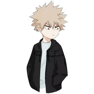 😐 Katsuki Bakugo My Hero Academia Anime, Manga, Held, Bakugo, Katsuki, Jongen telegram sticker