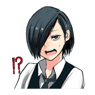 😠 Touka Kirishima Tokyo Ghoul Anime, Manga, Touka, Kirishima, Tokyo Ghoul, Karakter telegram sticker