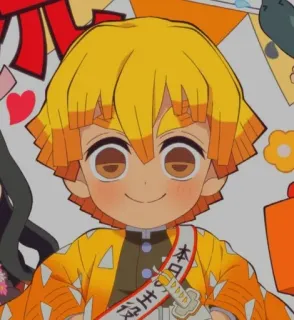 🌟 Zenitsu Agatsuma Demon Slayer 本日の主役 anime, demon slayer, zenitsu, character, manga, japanese, cartoon telegram sticker
