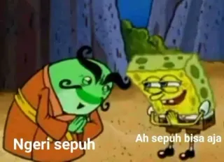 🙏 Spongebob Ngeri sepuh
Ah sepuh bisa aja สพันจ์บ็อบ, การ์ตูน, โค้งคำนับ, ทักทาย whatsapp sticker