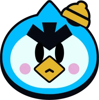 🐧 sticker, bird, cartoon, character, animal, blue, penguin, cute telegram sticker