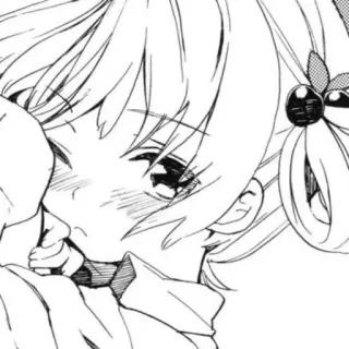 🕸️ 动漫, 漫画, 女孩, 黑白, 亲吻, 浪漫 whatsapp sticker