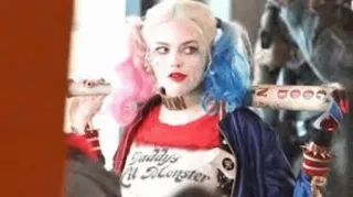 😒 Harley Quinn Suicide Squad Daddy's Lil Monster Harley Quinn, Suicide Squad, DC Comics, villain, comic book, movie character telegram sticker