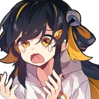 😢 anime, crying, sad, cartoon, character, illustration telegram sticker