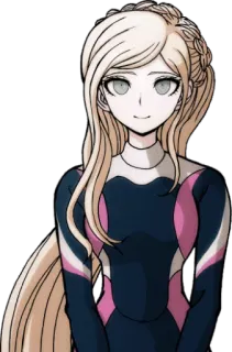 ❤ Sonia Nevermind Danganronpa аниме, персонаж, видеоигра, блондинка, милая, счастливый telegram sticker