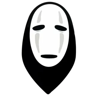 😦 No-Face Spirited Away Sem Rosto, A Viagem de Chihiro, Studio Ghibli, Anime, Máscara, Personagem, Espírito telegram sticker