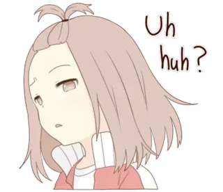 😕 Uh huh? Anime, Mädchen, süß, Ausdruck, genervt whatsapp sticker