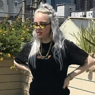 🕸 Billie Eilish billie eilish, promi, musiker, sänger telegram sticker