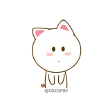 🤦♂️ @COCONE97 кот, белый, милый, cocon97, животное telegram sticker