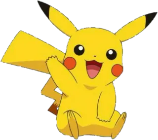 👋 Pikachu Pokemon ปิกาจู, โปเกมอน, อนิเมะ, สีเหลือง, ไฟฟ้า, การ์ตูน telegram sticker