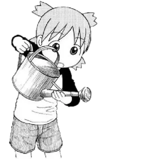 🍀 Anime, Manga, Bình tưới, Dễ thương, Kawaii, Hoạt hình telegram sticker
