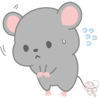 🐀 Мышь, Мультфильм, Милый, Животное, Каваий telegram sticker