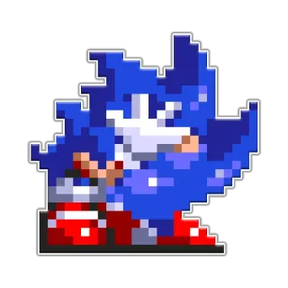 🙈 Sonic Pixel art, Videojuego, Erizo, Sega, Rápido telegram sticker