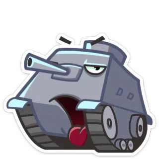 😩 tank, kartun, kendaraan, zirah, militer, perang whatsapp sticker
