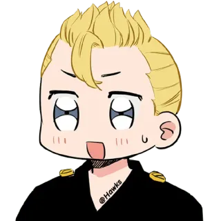 😳 @Hawks Anime, Hoạt hình, Dễ thương, Nhân vật, Manga telegram sticker