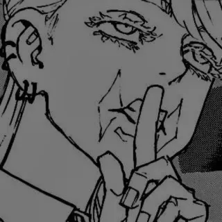 ✖️ anime, manga, character, shush, silence whatsapp sticker