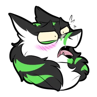 😳 furry, sticker, animal, character, art, cartoon whatsapp sticker