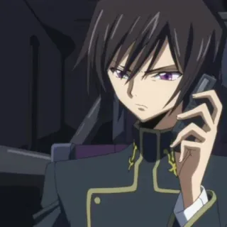 🧩 Lelouch Lamperouge Code Geass アニメ, マンガ, ルルーシュ, コードギアス, キャラクター, スマホ whatsapp sticker