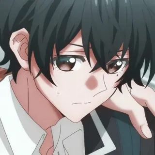 🦍 anime, manga, boy, sad, crying, portrait, character telegram sticker